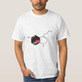 Chemisch molecuul met uitzicht voor de ruimte t-shirt (Voorkant)