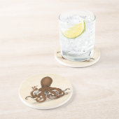 chemisch octopus met kolf-steampunkwetenschap zandsteen onderzetter (Zijkant)