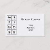 Chemisch periodiek systeem van elementen: InSPIRaT Visitekaartje (Achterkant)