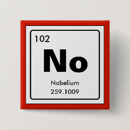 Chemisch periodiek systeem van elementen: Neen Vierkante Button 5,1 Cm