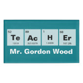 Chemisch periodiek systeem van elementen: TeAcHEr Naambadge (Voorkant)
