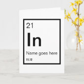  chemisch symbool Birthday Kaart (Gele Bloem)