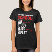 Chemische Afstuderen Chemicaliënschool T-shirt (Voorkant)
