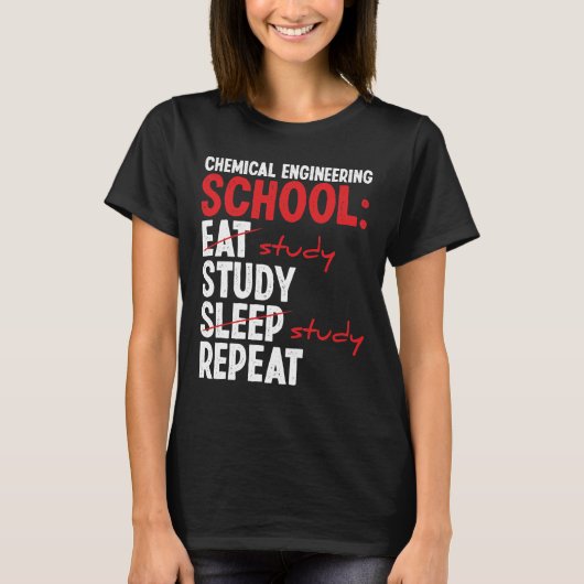 Chemische Afstuderen Chemicaliënschool T-shirt (Voorkant)