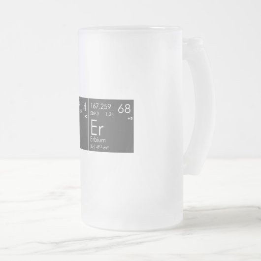 Chemische bier matglas bierpul (Voorkant rechts)