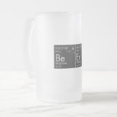 Chemische bier matglas bierpul (Voorkant links)