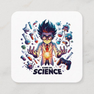 Chemische Brouwsel Spel op, Wetenschap Thema Vierkante Visitekaartje