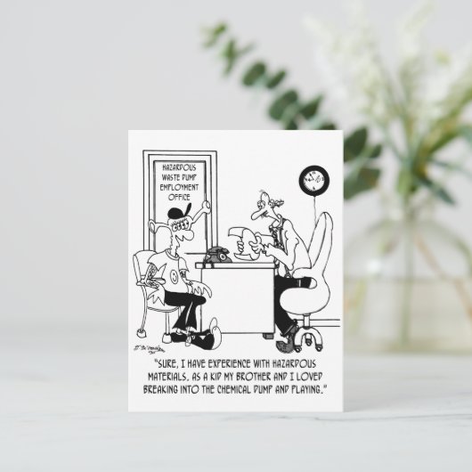 Chemische Cartoon 8791 Briefkaart (Staand voorkant)