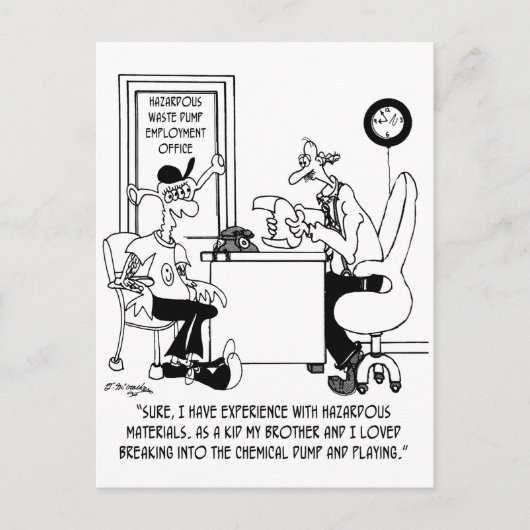 Chemische Cartoon 8791 Briefkaart (Voorkant)