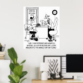 Chemische Cartoon 8791 Poster (Thuiskantoor)