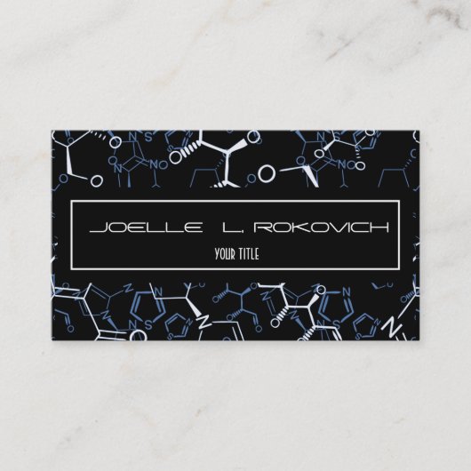 Chemische Chemie Symbolen Business Card Template Visitekaartje (Voorkant)