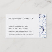 Chemische Chemie Symbolen Business Card Template Visitekaartje (Achterkant)