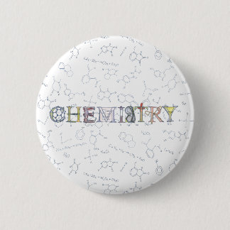Chemische diagrammen en typografische vormgeving ronde button 5,7 cm