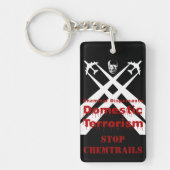 Chemische dispersanten zijn terroristische donkere sleutelhanger (Voorkant)