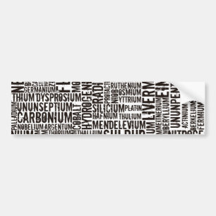 Chemische Elemente Bumpersticker