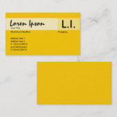 Chemische elementen - Amber Visitekaartje (Voorkant / Achterkant)