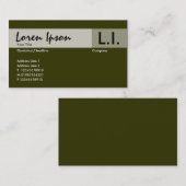 Chemische elementen - Bruin Groen Visitekaartje (Voorkant / Achterkant)