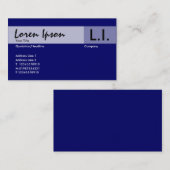 Chemische elementen - Donkerblauw Visitekaartje (Voorkant / Achterkant)