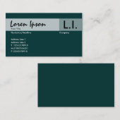 Chemische elementen - Donkergroen Visitekaartje (Voorkant / Achterkant)