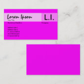 Chemische elementen - Magenta Visitekaartje (Voorkant / Achterkant)