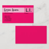 Chemische elementen - Neon Red Visitekaartje (Voorkant / Achterkant)