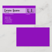 Chemische elementen - Paarse Visitekaartje (Voorkant / Achterkant)