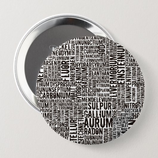 Chemische elementen ronde button 4,0 cm (Voorkant /achterkant)