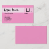 Chemische elementen - Roze Visitekaartje (Voorkant / Achterkant)