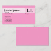 Chemische elementen - Roze Visitekaartje (Voorkant / Achterkant)