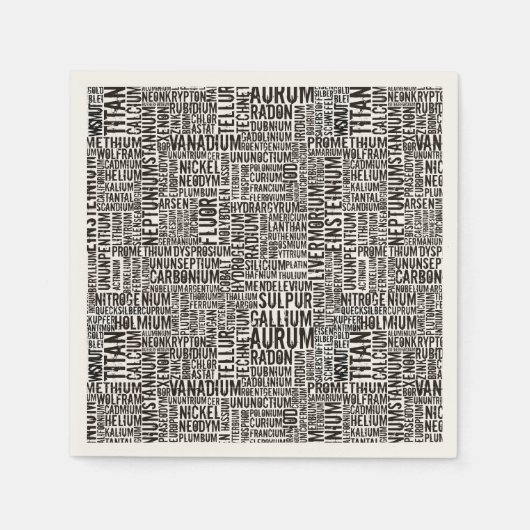Chemische elementen servetten (Voorkant)