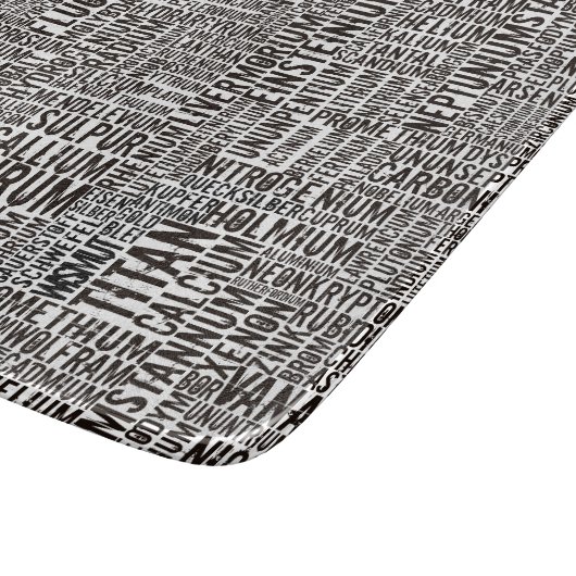 Chemische elementen snijplank (Hoek)