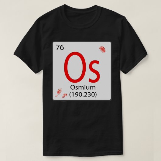 Chemische elementen tegel Os Osmium Os Osmium met T-shirt (Design voorkant)