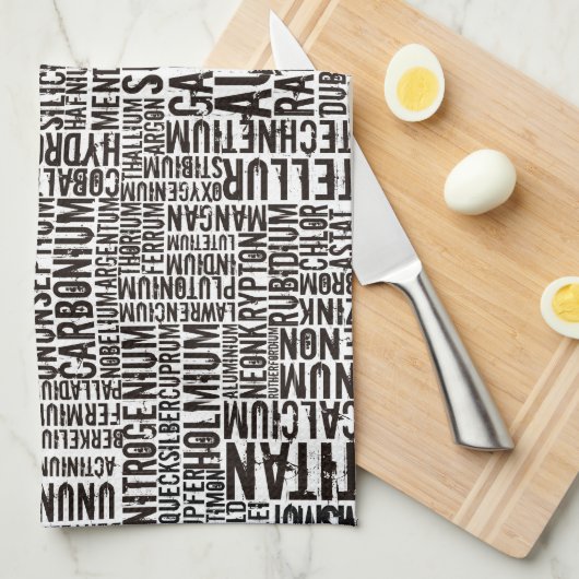 Chemische elementen theedoek (Quarter Fold)