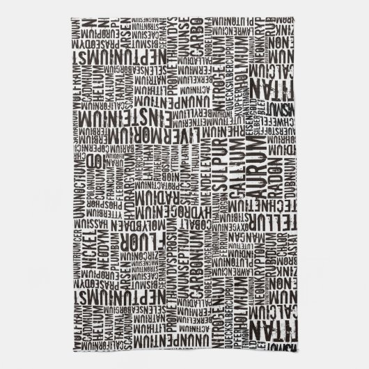 Chemische elementen theedoek (Verticaal)