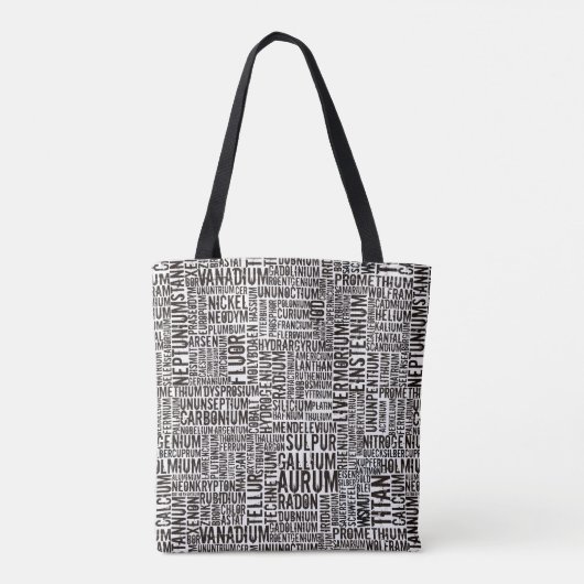 Chemische Elementen Tote Bag (Achterkant)