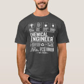 Chemische engineer Multitasking bier koffie T-shirt (Voorkant)