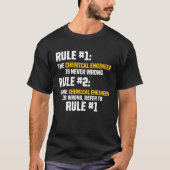 Chemische engineer Rule Engineering Giften T-shirt (Voorkant)