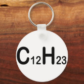 Chemische formule van dieselbrandstof sleutelhanger (Voorkant)