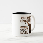 Chemische ingenieur (Funny) Chocolate Tweekleurige Koffiemok (Voorkant rechts)