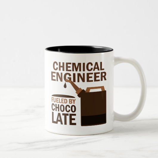 Chemische ingenieur (Funny) Chocolate Tweekleurige Koffiemok (Rechts)