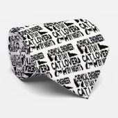 Chemische ingenieur houdt van katten stropdas (Opgerold)