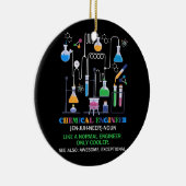 Chemische ingenieursdefinitie zoals een normale in keramisch ornament (Rechts)