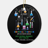 Chemische ingenieursdefinitie zoals een normale in keramisch ornament (Links)