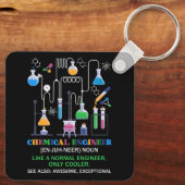 Chemische ingenieursdefinitie zoals een normale in sleutelhanger (Achterkant)