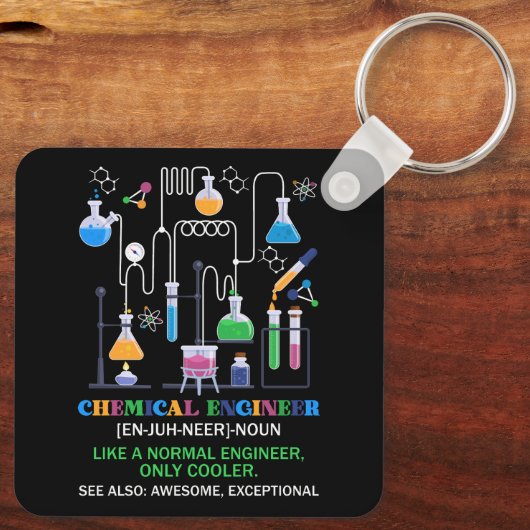 Chemische ingenieursdefinitie zoals een normale in sleutelhanger (Achterkant)