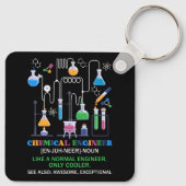 Chemische ingenieursdefinitie zoals een normale in sleutelhanger (Achterkant)