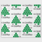 Chemische kerstboom cadeaupapier (Vlak)