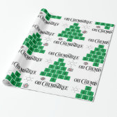 Chemische kerstboom cadeaupapier (Uitgerold)