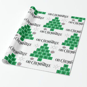 Chemische kerstboom cadeaupapier