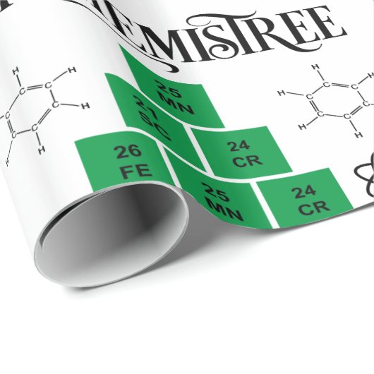 Chemische kerstboom cadeaupapier (Rol Hoek)